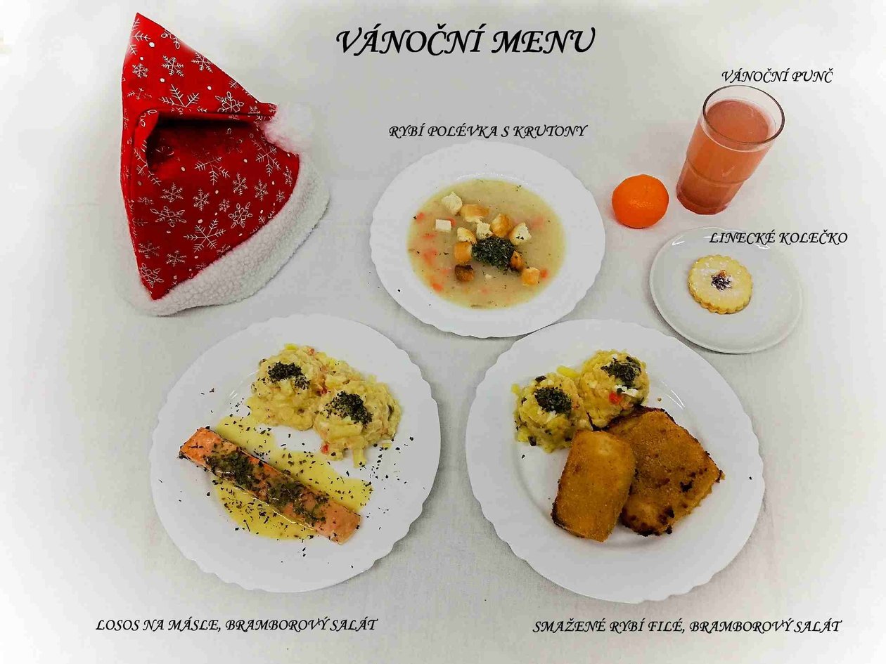 Čertovské a vánoční menu na talíři