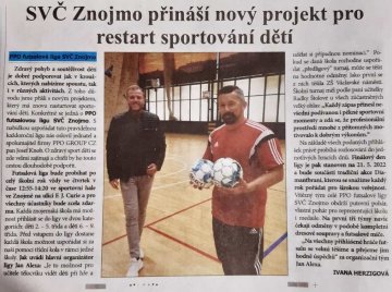 První na startu nového znojemského projektu