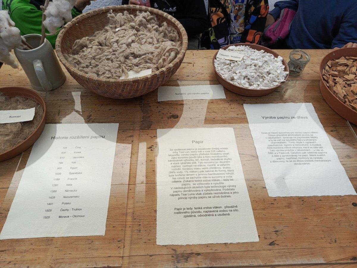 Exkurze prvňáčků do Ruční papírny Stará škola v Želeticích,