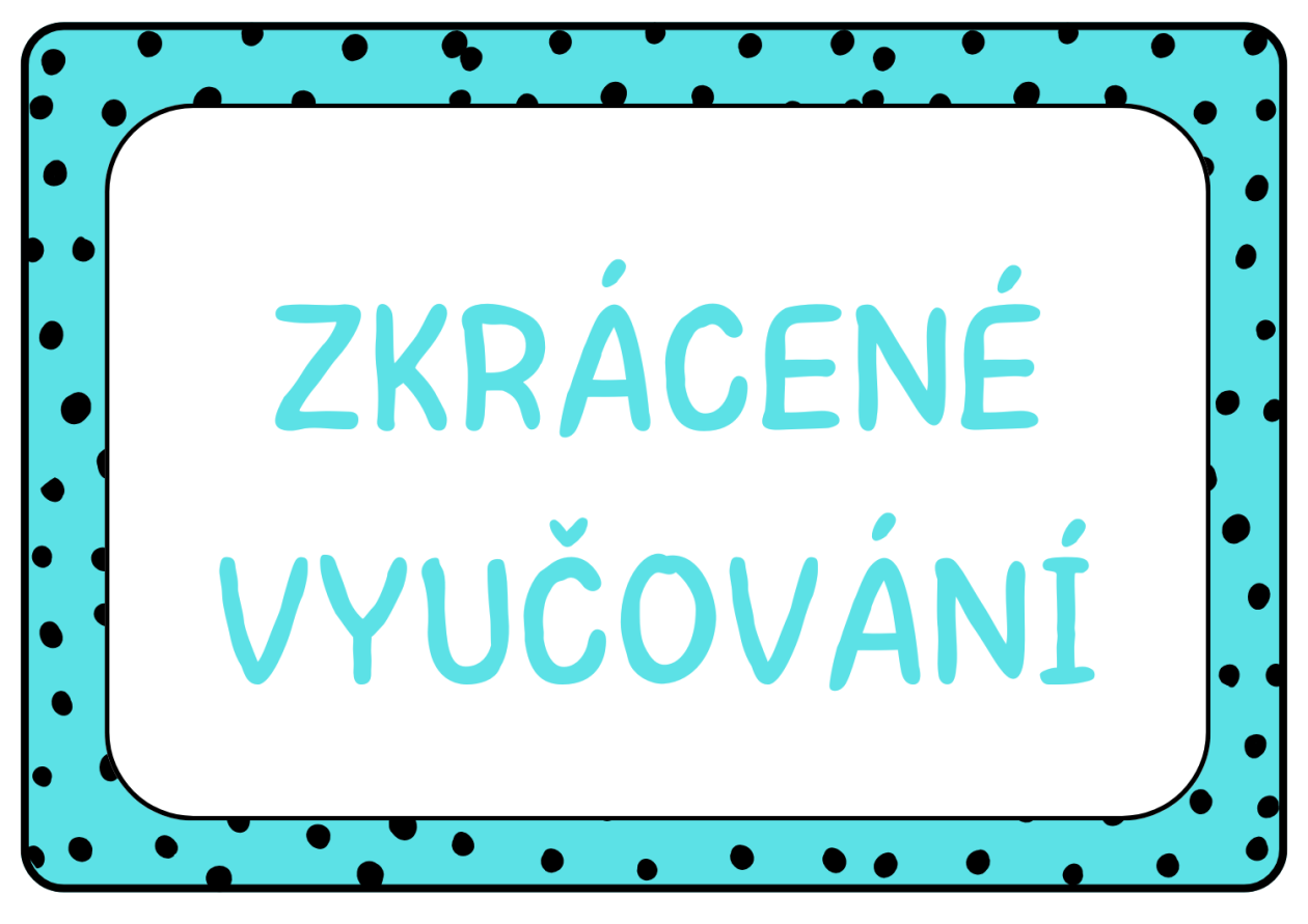 Zkrácené vyučování - pátek 12.9.2025