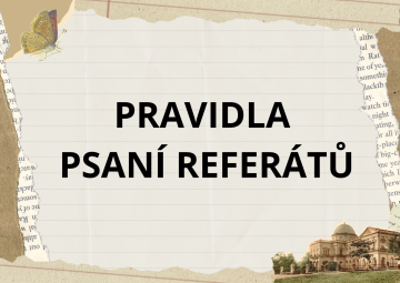Pravidla pro tvorbu referátů