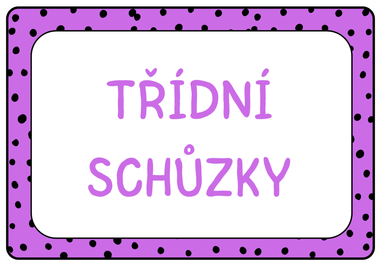 Třídní schůzky - středa 17.9.2025