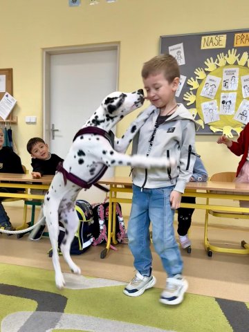 Puntíkatá návštěva v 1.B