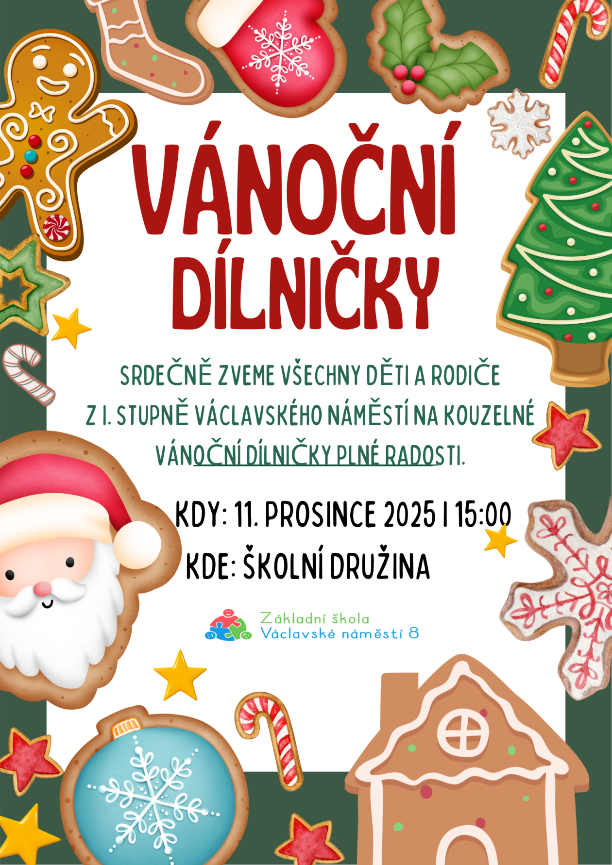 Vánoční dílničky pro děti a rodiče z I. stupně