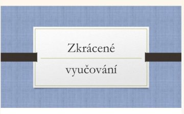 Zkrácené vyučování v pátek 19. 12. 2025