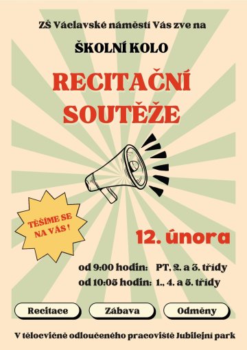 Recitační soutěž se blíží