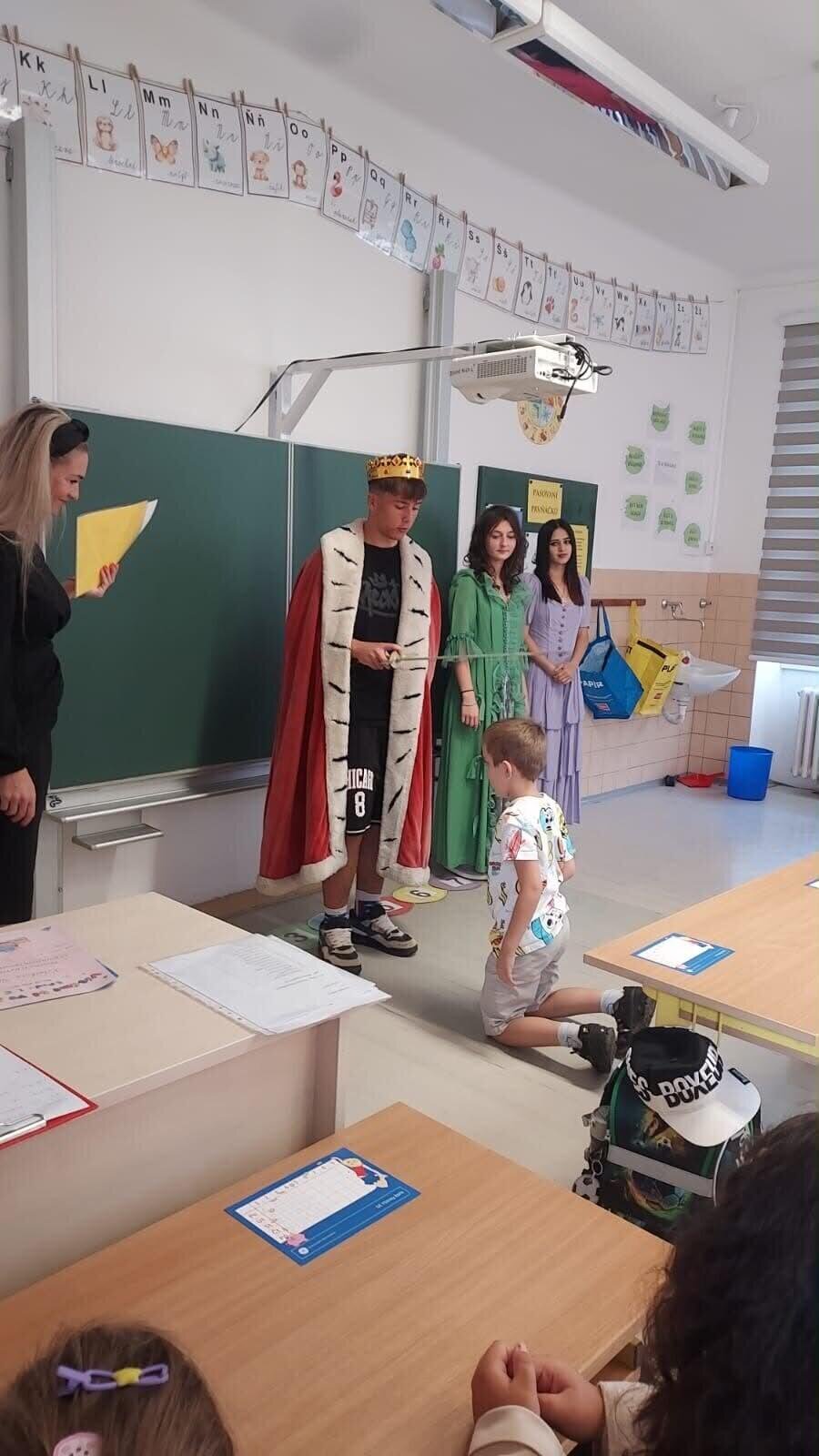 Královské přivítání na našem prvním školním dni!