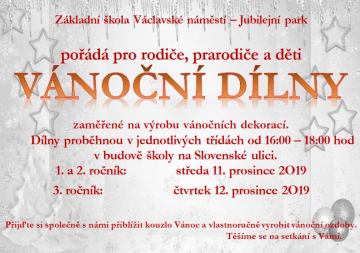 Vánoční dílny na Slovenské