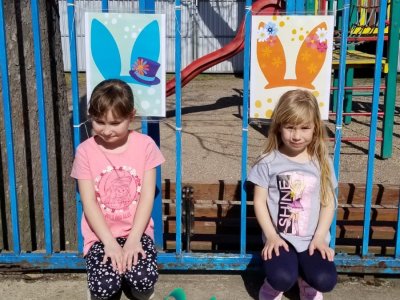 Velikonoční fotografie od Ellinky a její sestřičky
